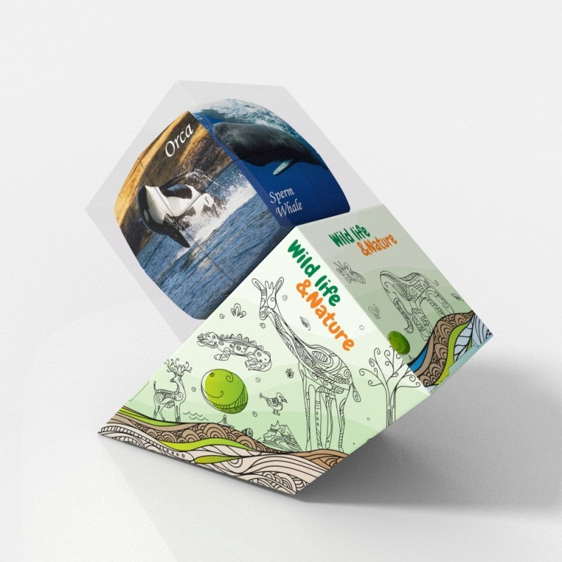 V-Cube Whales Pillow Cube